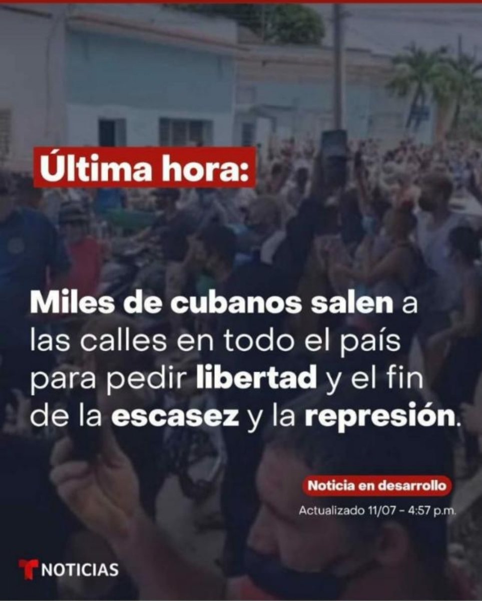 soylibre85's tweet photo. Cuando un pueblo enérgico y viril llora, la injusticia tiembla. "Levantate pueblo Cubano, rompe las cadenas que te han atado por mas de 60 años. Levantate Cuba tus hijos estamos contigo. #SOSCuba #AbajoLaDictaduraCastrista #FueraDiasCanel https://t.co/Dou803rQF2