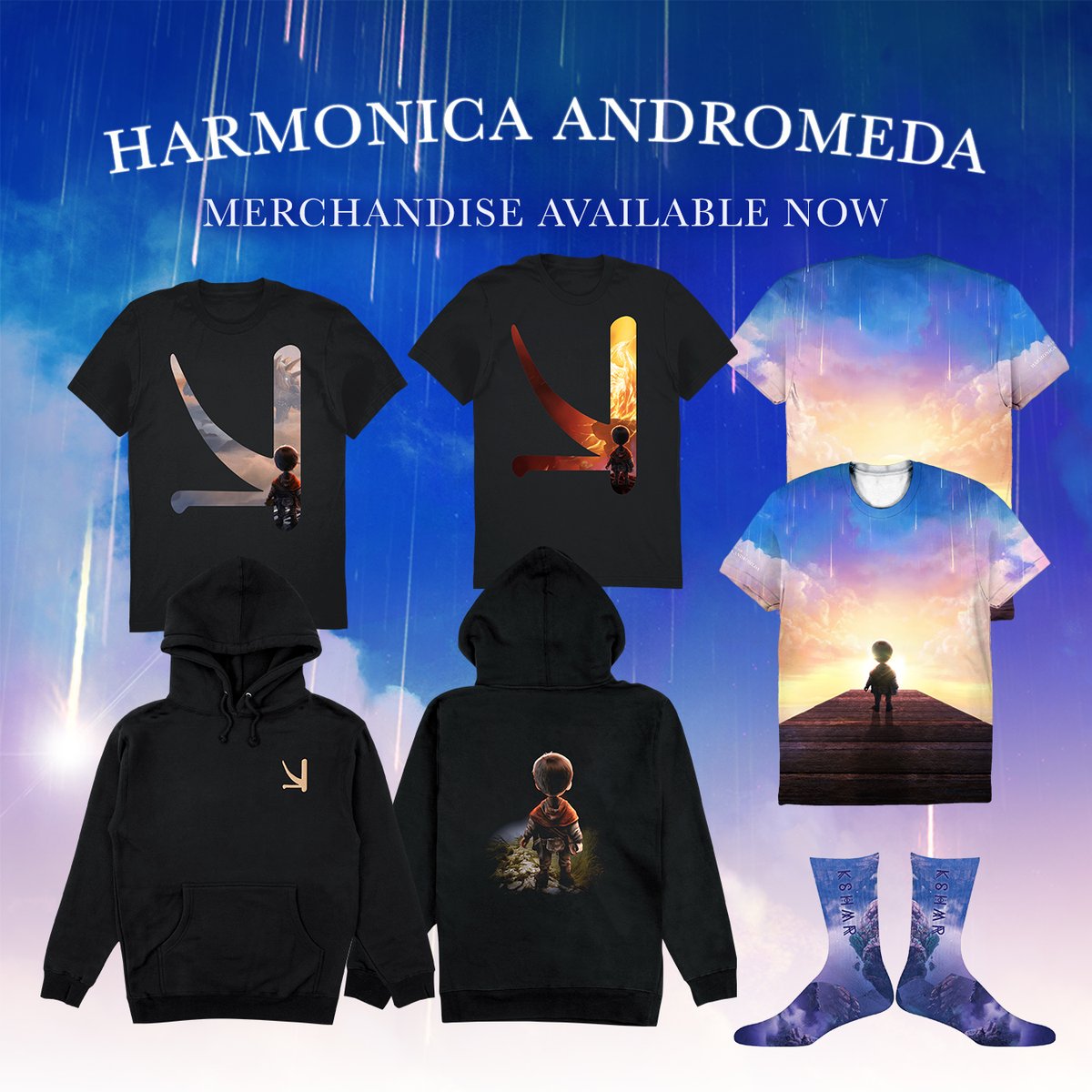 DharmaWorldwide's tweet photo. RETWEET if you've purchased any of the #HarmonicaAndromeda merch?! ✨💫
Shop now ⇢ https://t.co/UeChLRP3Rg https://t.co/a17YS9zzLM