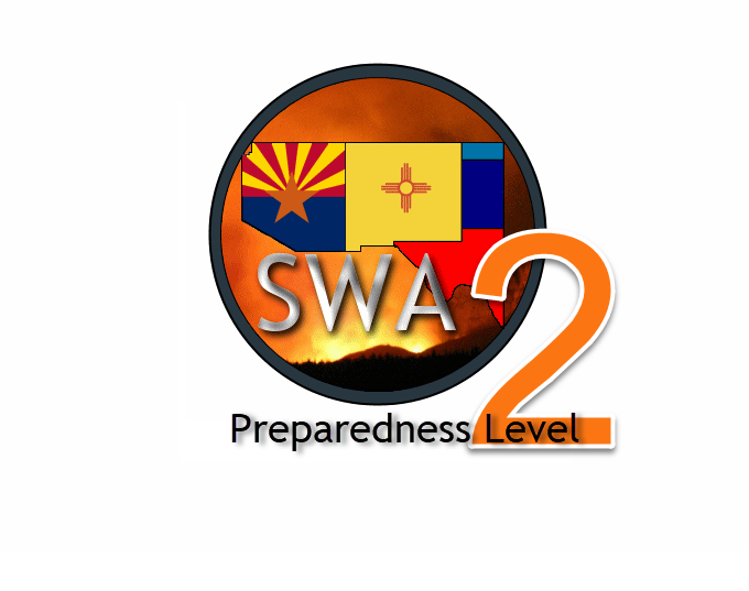 SWCC ... effective 1800 (MDT), 7/13/2021, the Southwest Area Preparedness Level is at 2 (PL-2).