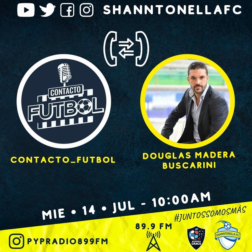 ShanntonellaFC's tweet photo. Sintoniza la entrevista que le realizarán a nuestro Director Ejecutivo y Fundador @douglasmb14 . 🎤
.
La puedes sintonizar el día Miércoles 14 de Julio a las 10: 00 AM en el programa @FutbolContacto por la emisora radial de @pypradio899fm. 📻 
.
No te la puedes perder!!
. https://t.co/bJJABa6VCe