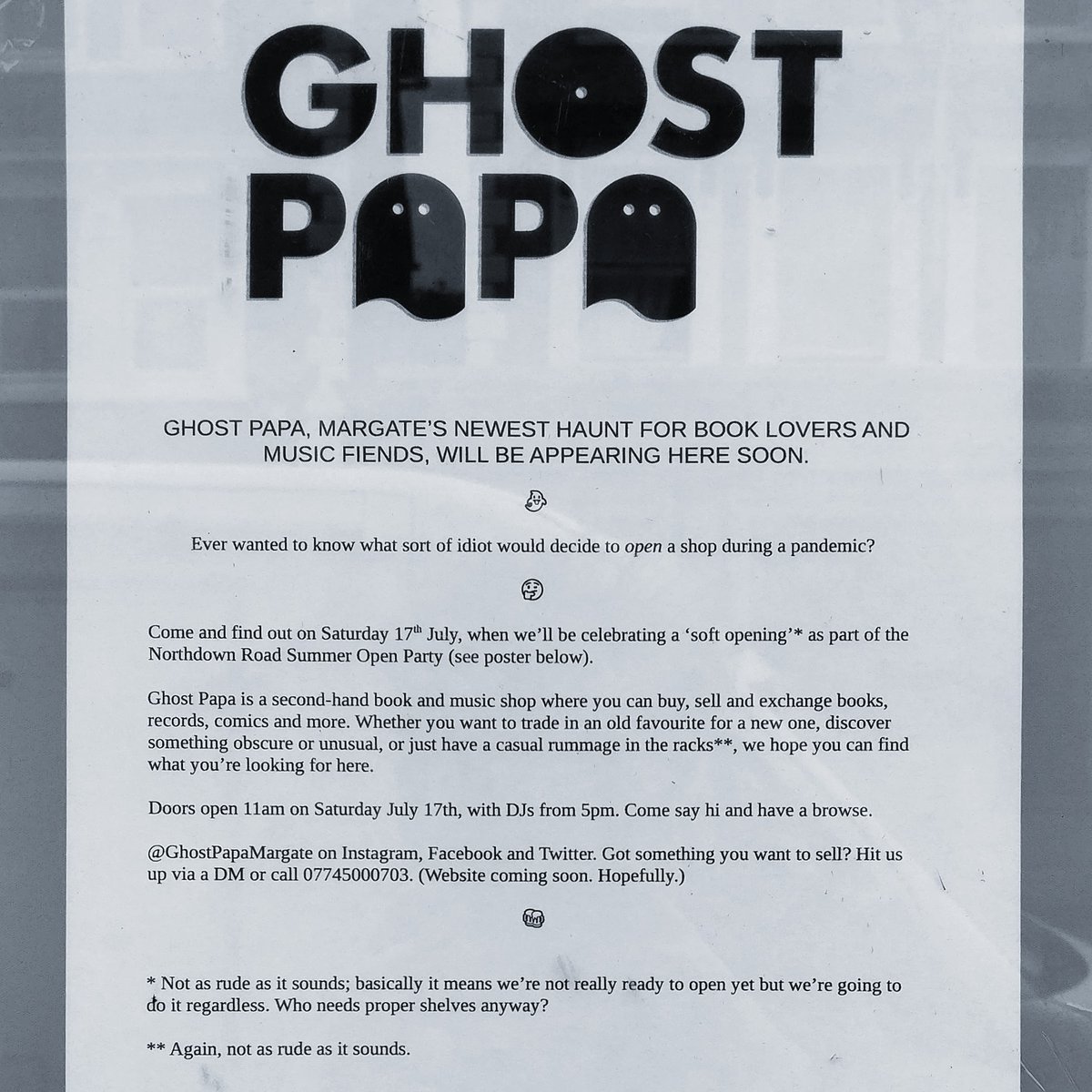 Ghost Papa, Margate tweet media