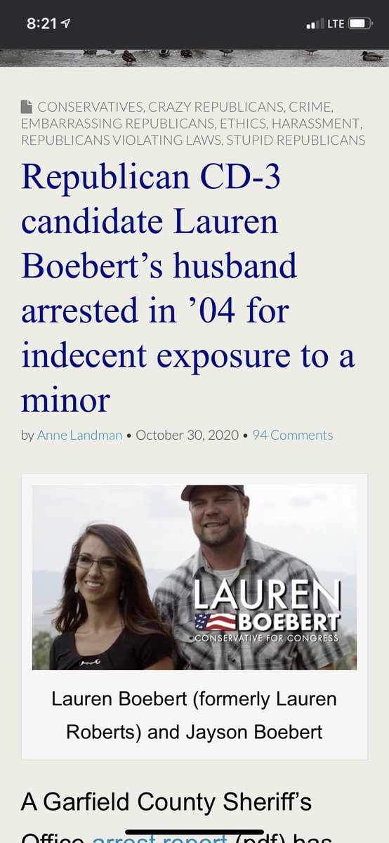 SatansCinder3's tweet photo. @laurenboebert Lori married a pedophile - let THAT sink in https://t.co/htoLIqWZsP