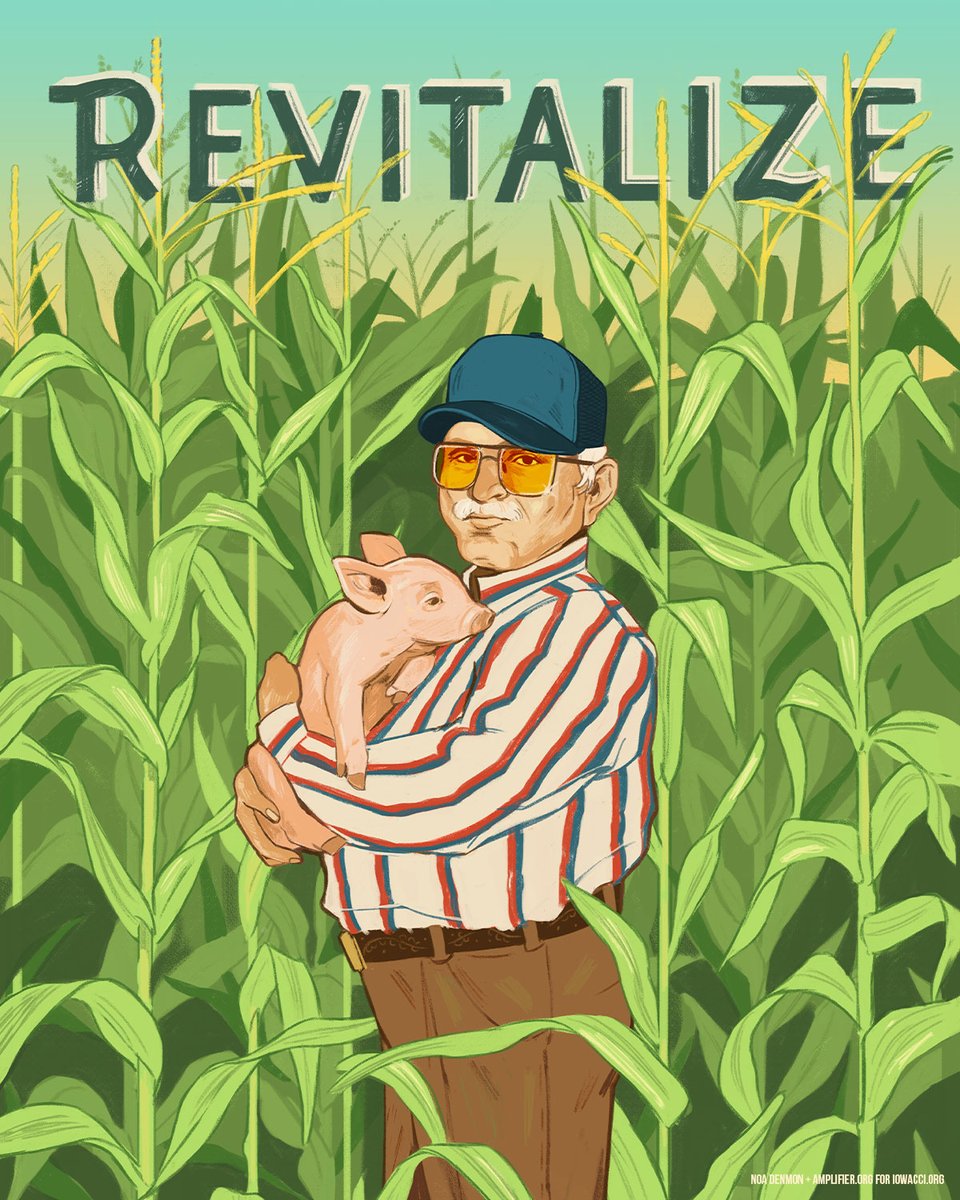 amplifierart's tweet photo. We're so excited to introduce Larry Ginter & his message to Revitalize.
As 1 of 12 leaders for our #REFRAMEAmerica campaign, Ginter works to build power for an equitable food & farm system that benefits everyone through @iowacci
Learn more https://t.co/6Un4VhoVYx
🎨 @noadenmon https://t.co/8iyKThFfug