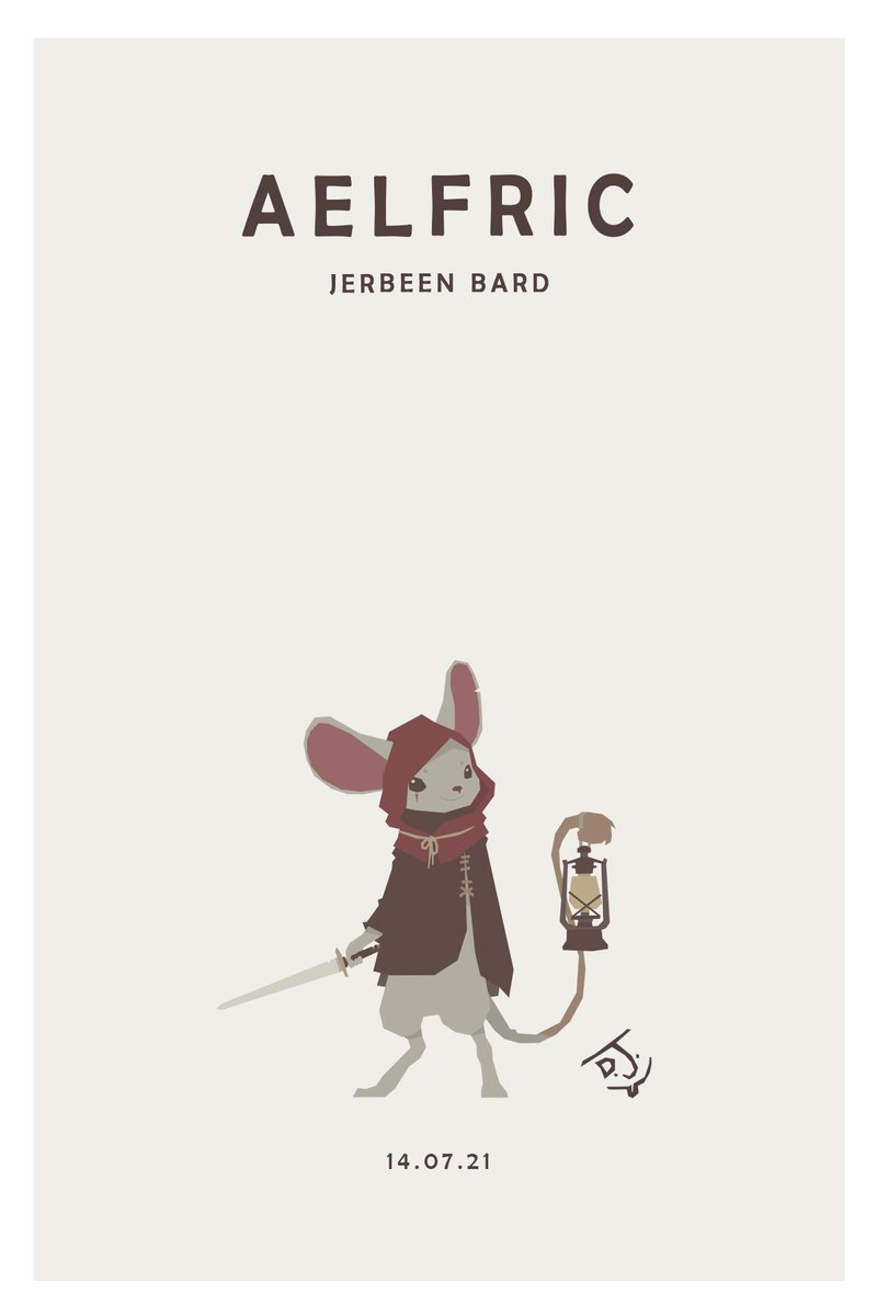 Sketchgoblin's tweet photo. Aelfric was once a river pirate captain who set out with his motley crew to counter a threat to the woods. Along the way he found a friend he could call his favourite.
#dnd
#Jerbeen https://t.co/X0hMxRYCjL