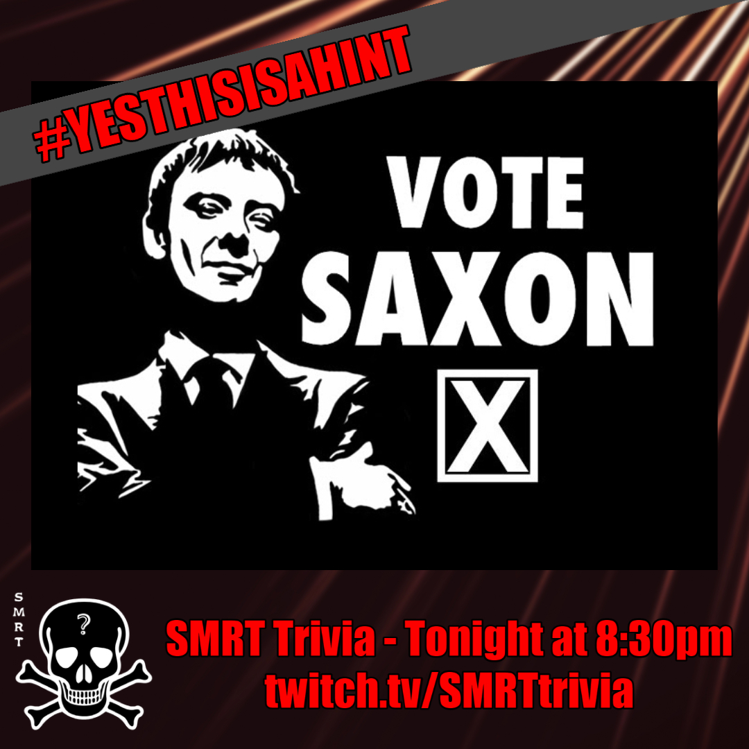 SMRTtrivia's tweet photo. The Master, played by John Simm, assumed the identity of Harold Saxon and successfully became Prime Minister of the United Kingdom, and #YESTHISISAHINT for tonight's #DoctorWho #Trivia #gameshow! Put your #Whovian knowledge to the test! https://t.co/Gsps07KlwO #AreYouSMRTenough? https://t.co/TqfTjGe7WR