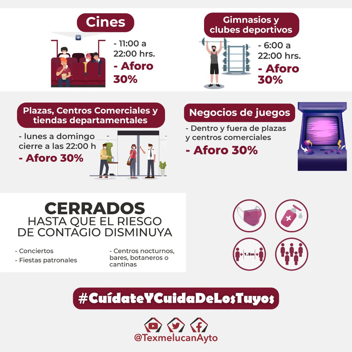 GOBIERNO MUNICIPAL HACE UN LLAMADO A LAS Y LOS TEXMELUQUENSES A REFORZAR MEDIDAS DE PREVENCIÓN COVID
👉🏻facebook.com/11097231825149…