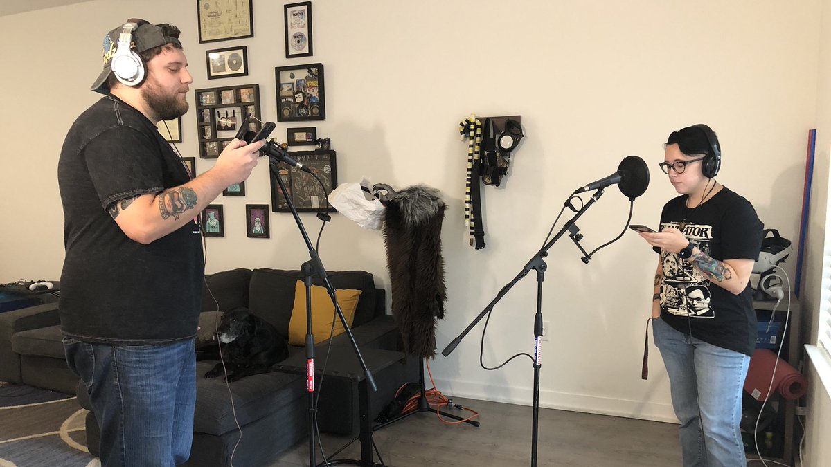 What are these two doing in the Pangolin studio?