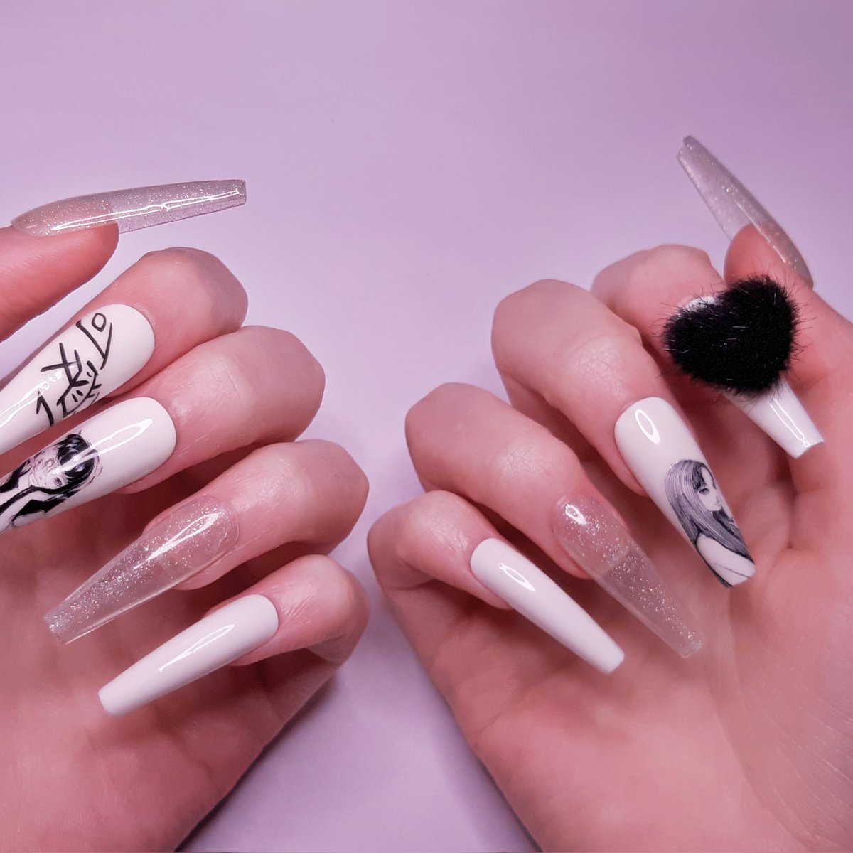 FarfallaWorld's tweet photo. #Tomie 🖤 #JunjiIto 
Anime press on nails available here! 
https://t.co/H16LKAuCDT https://t.co/CFdJaafooN