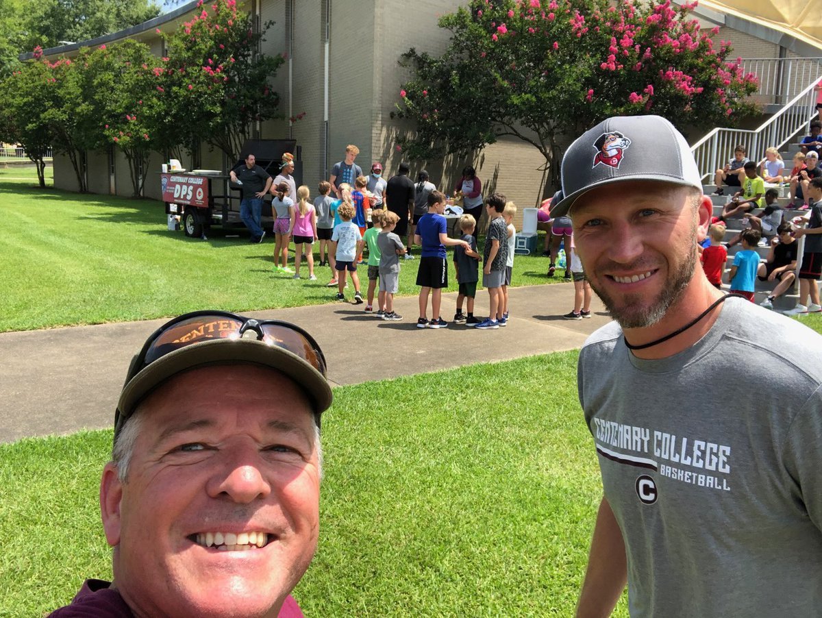 Jason Schmitz (@coachjschmitz) on Twitter photo What makes <a href="/CentenaryLA/">Centenary College</a> special? The community! Today is a prime example as our campus police chief and other DPS officers fire up the grill to feed our youth campers lunch! Class of ‘22, I CANNOT wait to call and tell you all about <a href="/CentenaryWBB/">Ladies Basketball</a>! #ForTheFamily What makes <a href="/CentenaryLA/">Centenary College</a> special? The community! Today is a prime example as our campus police chief and other DPS officers fire up the grill to feed our youth campers lunch! Class of ‘22, I CANNOT wait to call and tell you all about <a href="/CentenaryWBB/">Ladies Basketball</a>! #ForTheFamily