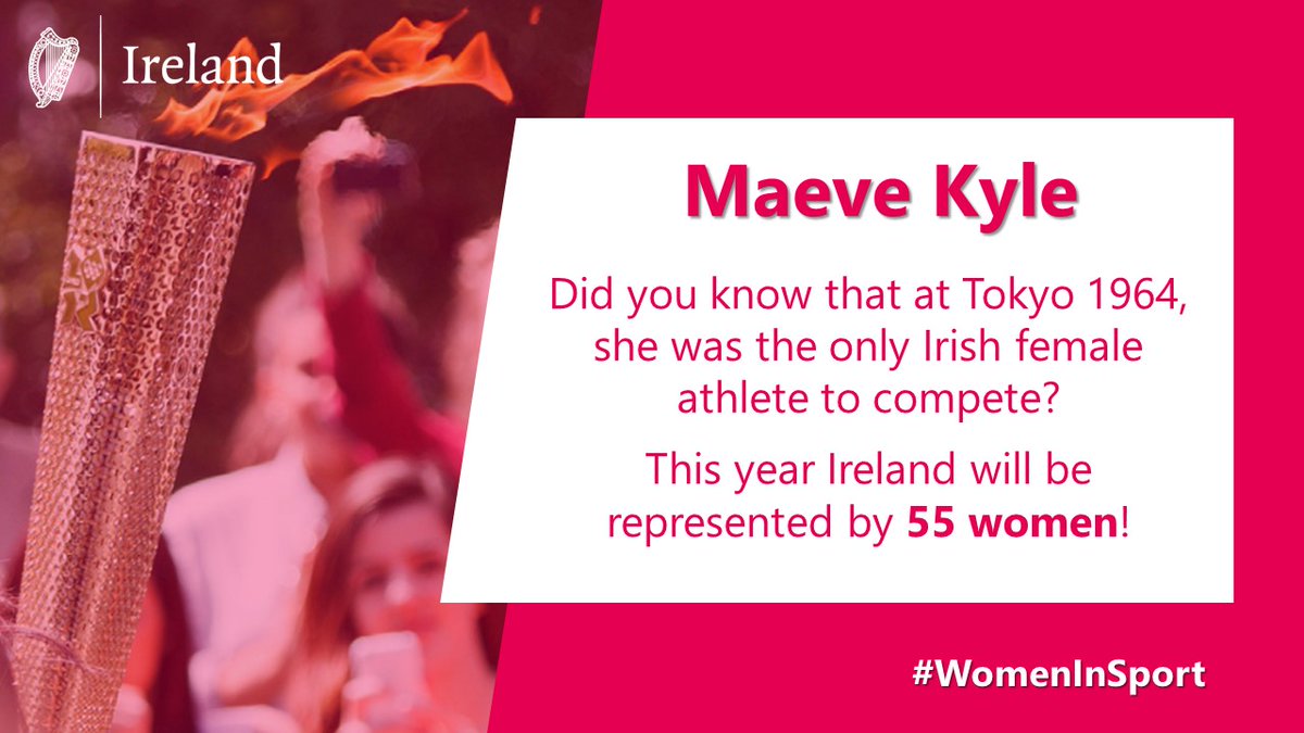 At Tokyo 1964, Maeve Kyle was the only Irish female athlete to compete! This year we have 55 females competing as individual and teams💪

#Equality #Diversity #Inclusivity #WomenInSport #WomenInSportIRE #Tokyo2020