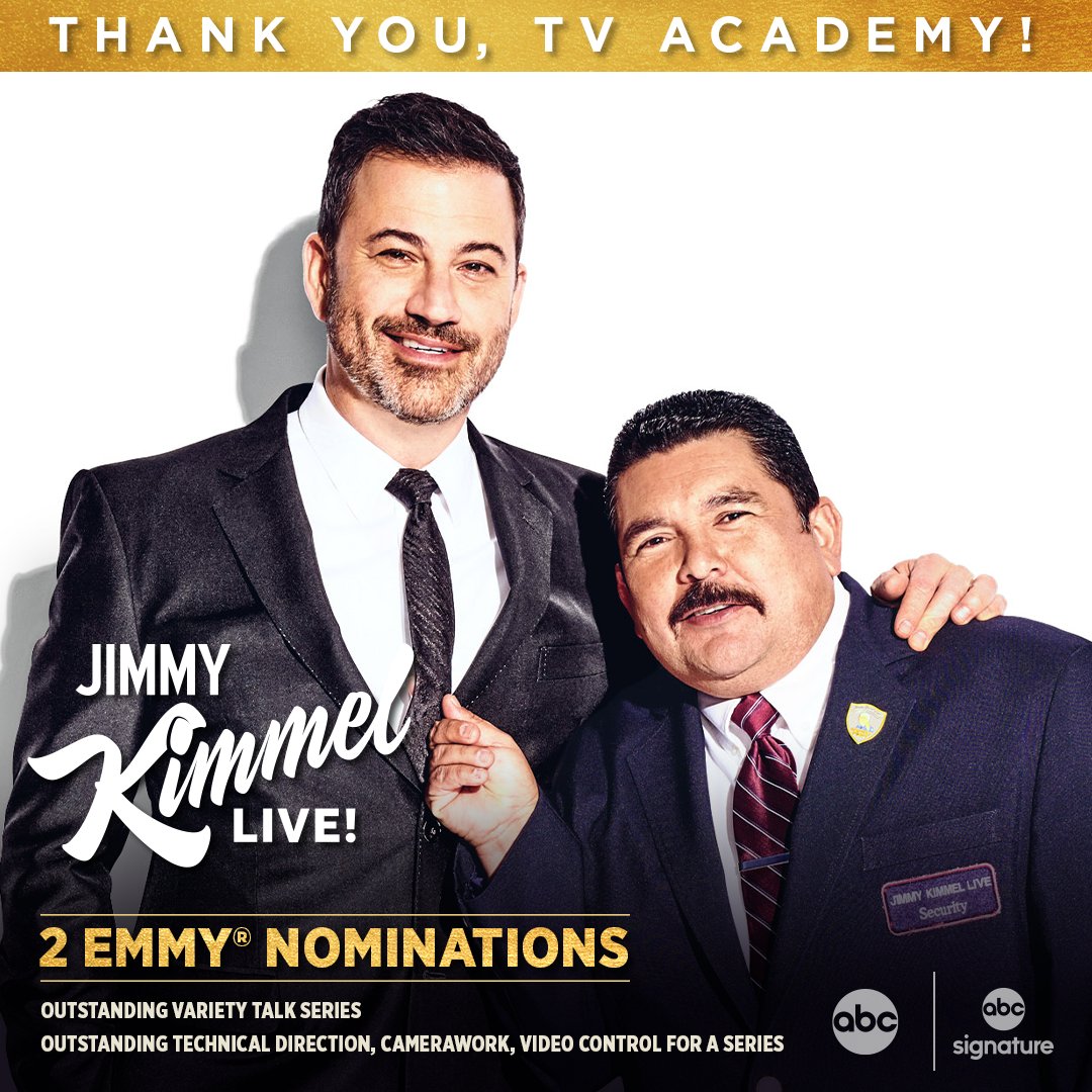 Thank you @televisionacad for recognizing @jimmykimmellive with Emmy nominations! #Emmys2021 #ABCSignature #Kimmel