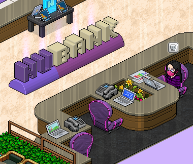 JenScudeler's tweet photo. 💜 Temos uma nova área no nosso querido Nubank  está muito lindo o nosso banco 💜 @Nubankhabbo e ainda temos as lindas parcerias @icafedourado @VogueHabbo_  @OficialGoph 💜nossa Sub-G&amp;rente já foi lá pra tirar uma linda fotinho @Babizx2 https://t.co/cHd3SO8WXX