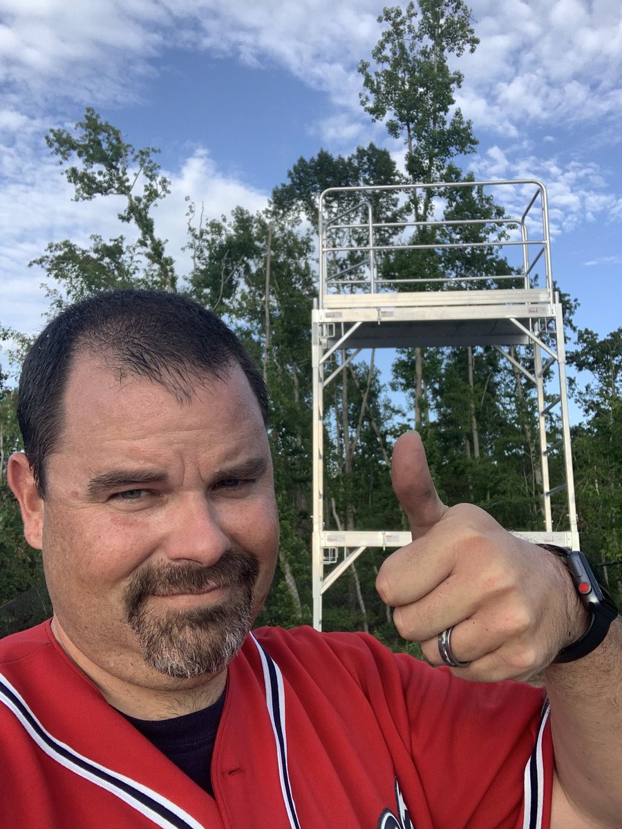 JRBDreamTeam's tweet photo. That’s the face of a man who just single handedly assembled 14 foot scaffolding for camp. Thank you Band Boosters for making this happen. #Together #NewnanStrong #ForNewnan https://t.co/wYjLrajWqf