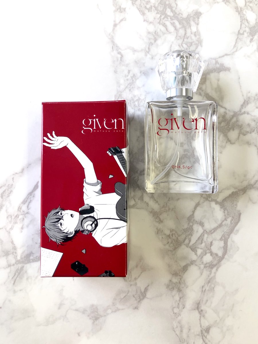 ট ইট র ノイタミナアパレル ギヴン のグッズをご紹介 香水 佐藤真冬 セレクション キヅナツキ先生ご監修の香りは 清潔感のある石けんに グリーンノートの爽やかさを加えた香りです ぜひ真冬が纏う香りを楽しんでください T Co