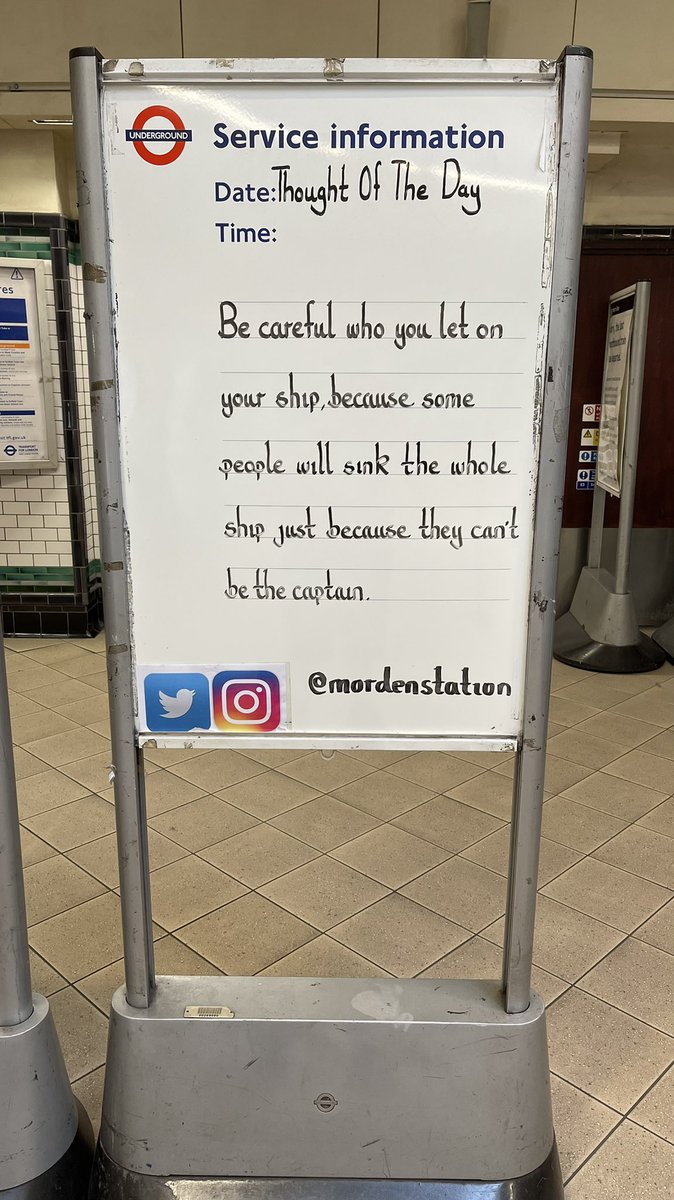 Wednesday 14th July 2021 Thought Of The Day From Morden Station