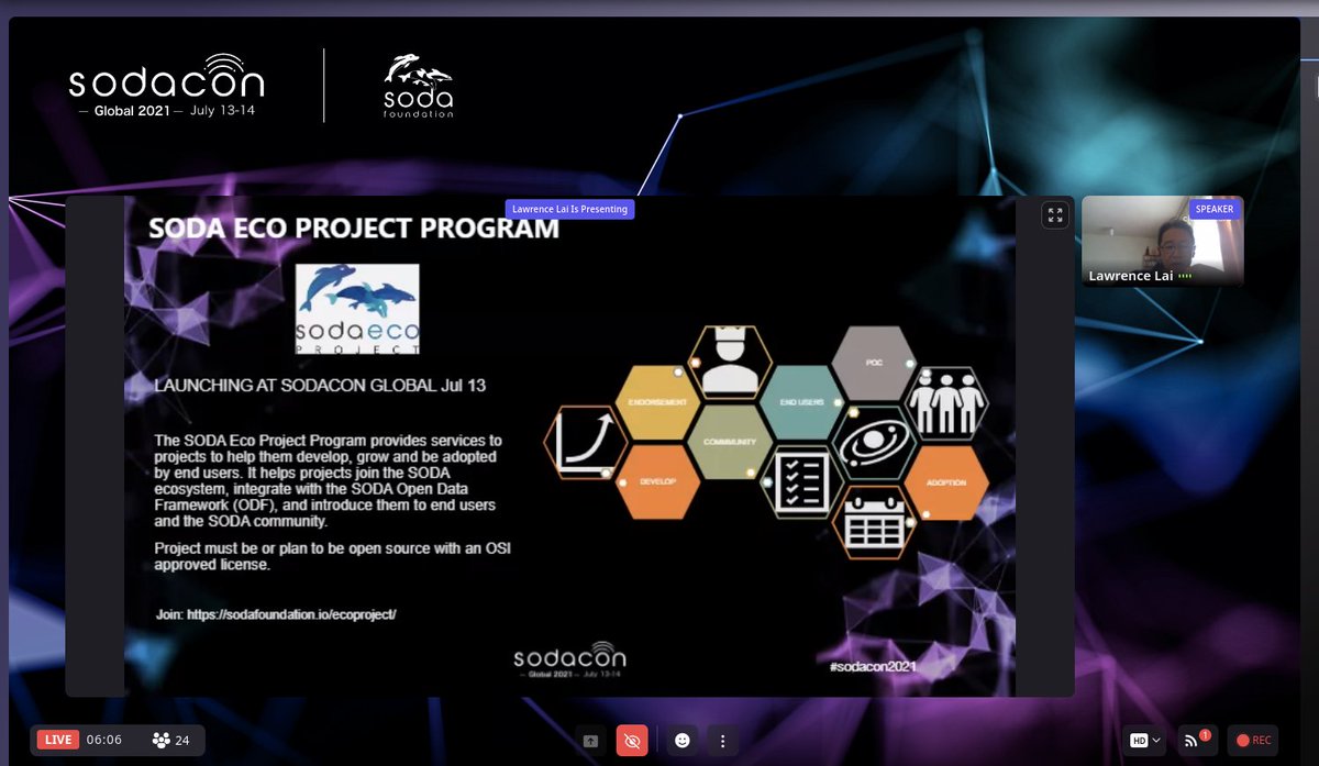 sodafoundation's tweet image. @larryylai wrapping up day 1 of #SODACON2021 with an update on the activities of the SODA Foundation and the ecosystem development that has happened in the last year. #sodaeco #opendataframework