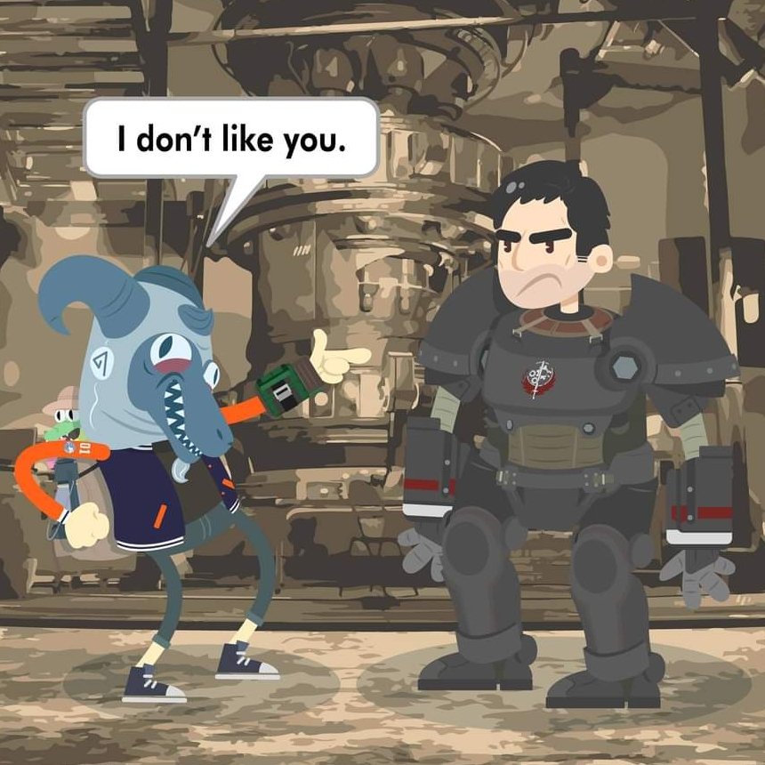 ShibeSkippy's tweet photo. Respect +1

#fallout #fallout76 #Wastelanders #Bethesda #comic #caricature #Sheepsquatch #BrotherhoodOfSteel #BOS #KnightShin #digitalart #vector #graphic #graphicdesign #illustration #AdobeIllustrator https://t.co/XpjyK2B7qO
