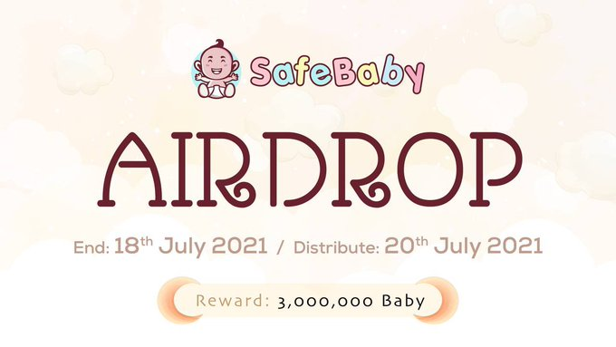 smart_drops's tweet photo. Fire AIRDROP Name: World’s Best Safe BABY IS DIGITAL MONEY for Community Coin
 Airdrop link: @SafeBabyAirdropBot
 Bonus: 3,000,000 $BABY
 Referral: 500,000 $BABY
 End Date: 18th July
Distribution Date: 20th July
link: https://t.co/6npyBqZVH9 https://t.co/6loCObMvpa