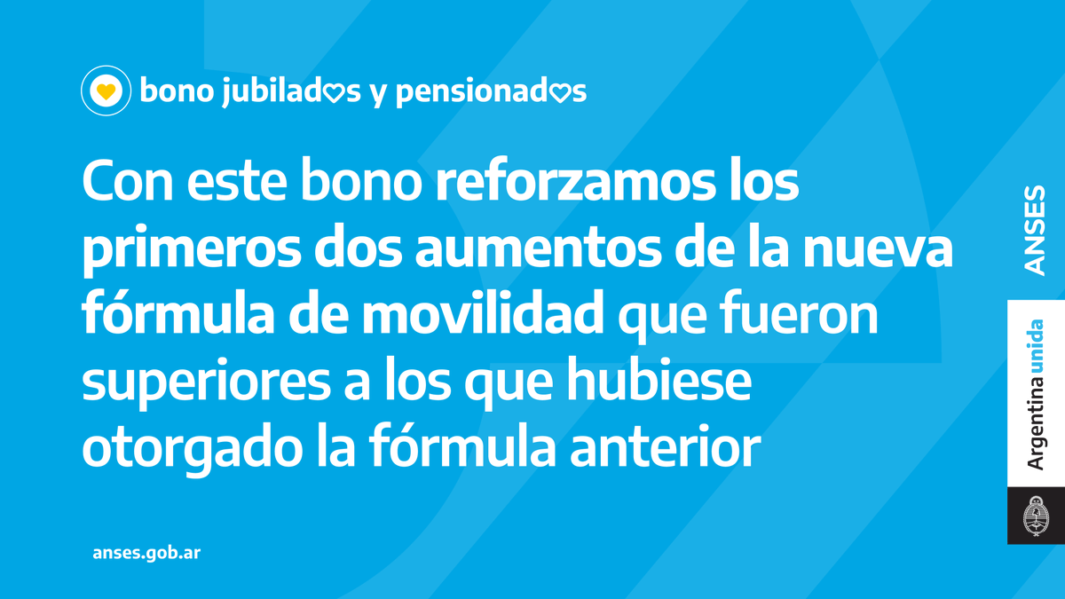 jsfraschina's tweet photo. El presidente de la Nación @alferdez y la directora ejecutiva de ANSES @FerRaverta anunciaron que en el mes de agosto se otorgará un bono de $5.000 a más de 6 millones de jubiladas/os y pensionadas/os que tienen ingresos de hasta 2 haberes mínimos.

⬆️#ArgentinaUnida https://t.co/apjmodbAIv