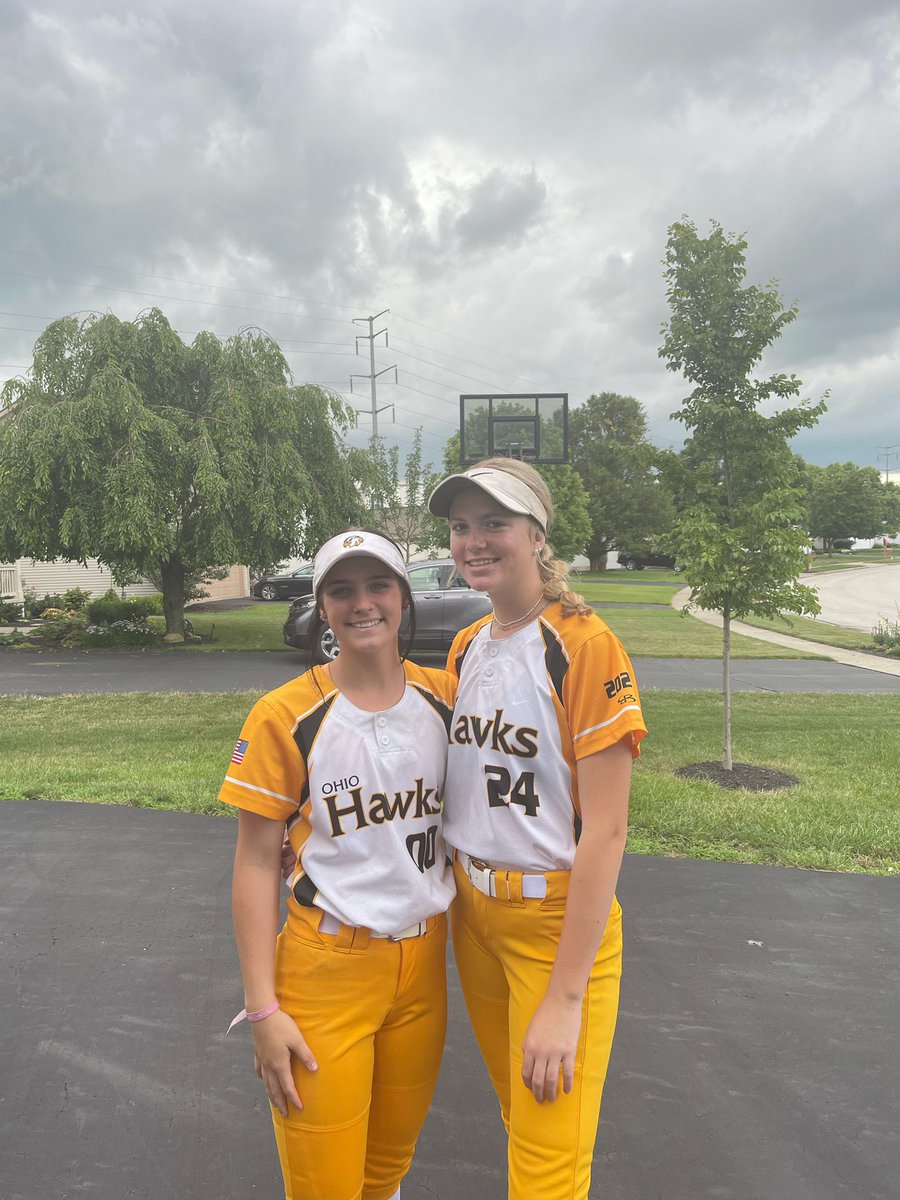 Ohio Hawks 16U Ankrom players <a href="/kensisteele23/">kensington</a> and <a href="/19LillyWalker/">lilly walker 2024</a> at the Otterbein Prospect College Showcase camp
