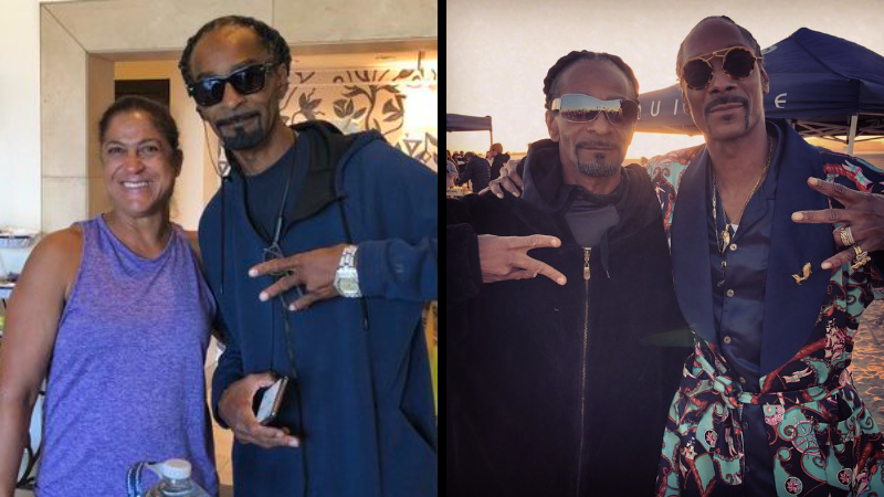 RapMais's tweet photo. Mulher se confunde, tira foto com sósia de Snoop Dogg e diz para filho que conheceu o rapper - https://t.co/S98aK2Kad1 https://t.co/g4apgDAc2X