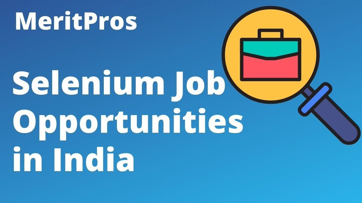 MeritPros's tweet photo. 🔥 Selenium job opportunities in India 🔥
🏆📺 WATCH THE VIDEO NOW: https://t.co/HlmP38SNYe  📺🏆
 
Selenium job opportunities in India, Best Job Search Websites, Salary Ranges, are the main topics covered in this video. 
      
#SeleniumJobs #SeleniumSalary #Selenium #Meritpros https://t.co/4b8BFoAzBV