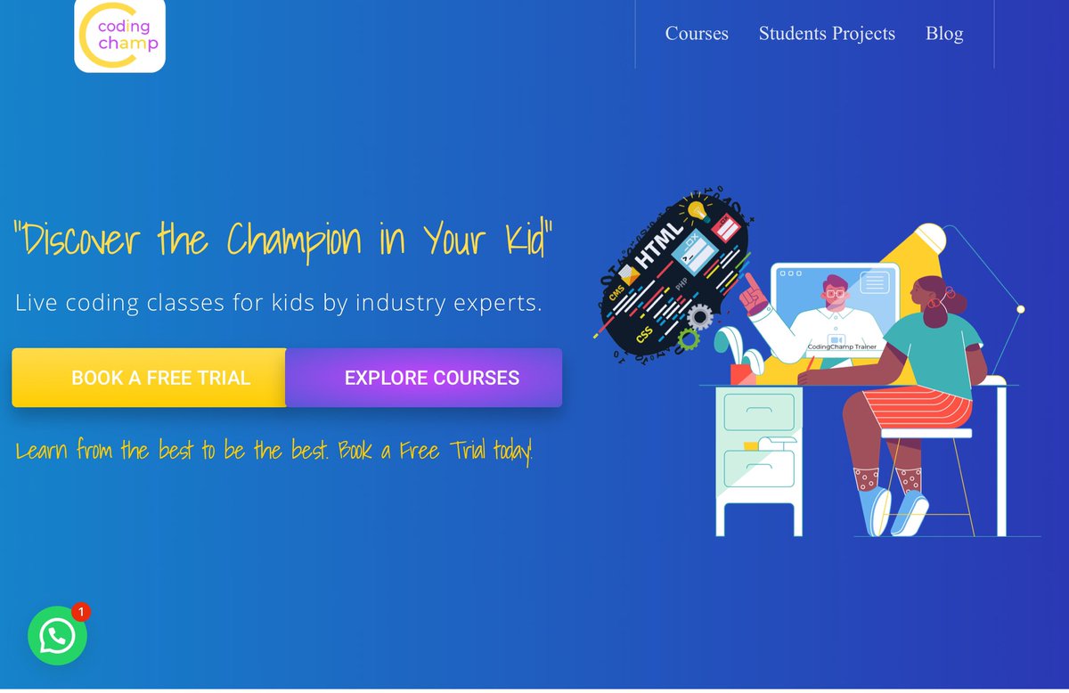 CodingChamp_in's tweet image. Book free demo coding class. visit thecodingchamp.com.
Live Coding Classes for kids of grade 4 to 10. We offer Scratch ,Photoshop ,Basics .
#Onlineclasses #100DaysOfCode #ad #WomenWhoCode #digital #javascript #Python #kids #AcademicTwitter #noida #school
