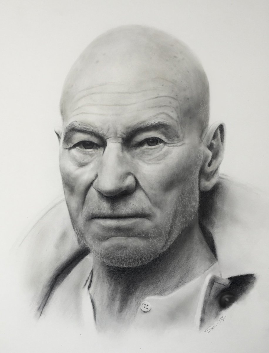 Happy birthday @SirPatStew. #happybirthday #SirPatrickStewart #art #drawing