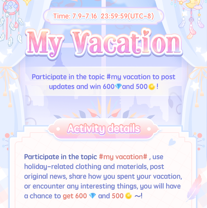 pinkygirlapp's tweet photo. 🔥43 award-winning places! ⚡️Everyone can get diamonds❗️
⚡️Don’t forget to participate in the #myvacation topic activity!
⚡️As long as you publish exquisite posts, there is a high probability of getting rich diamonds!
#pinkygirl #装扮少女 #dressupgirl #dressup https://t.co/QCMIkEKhxU