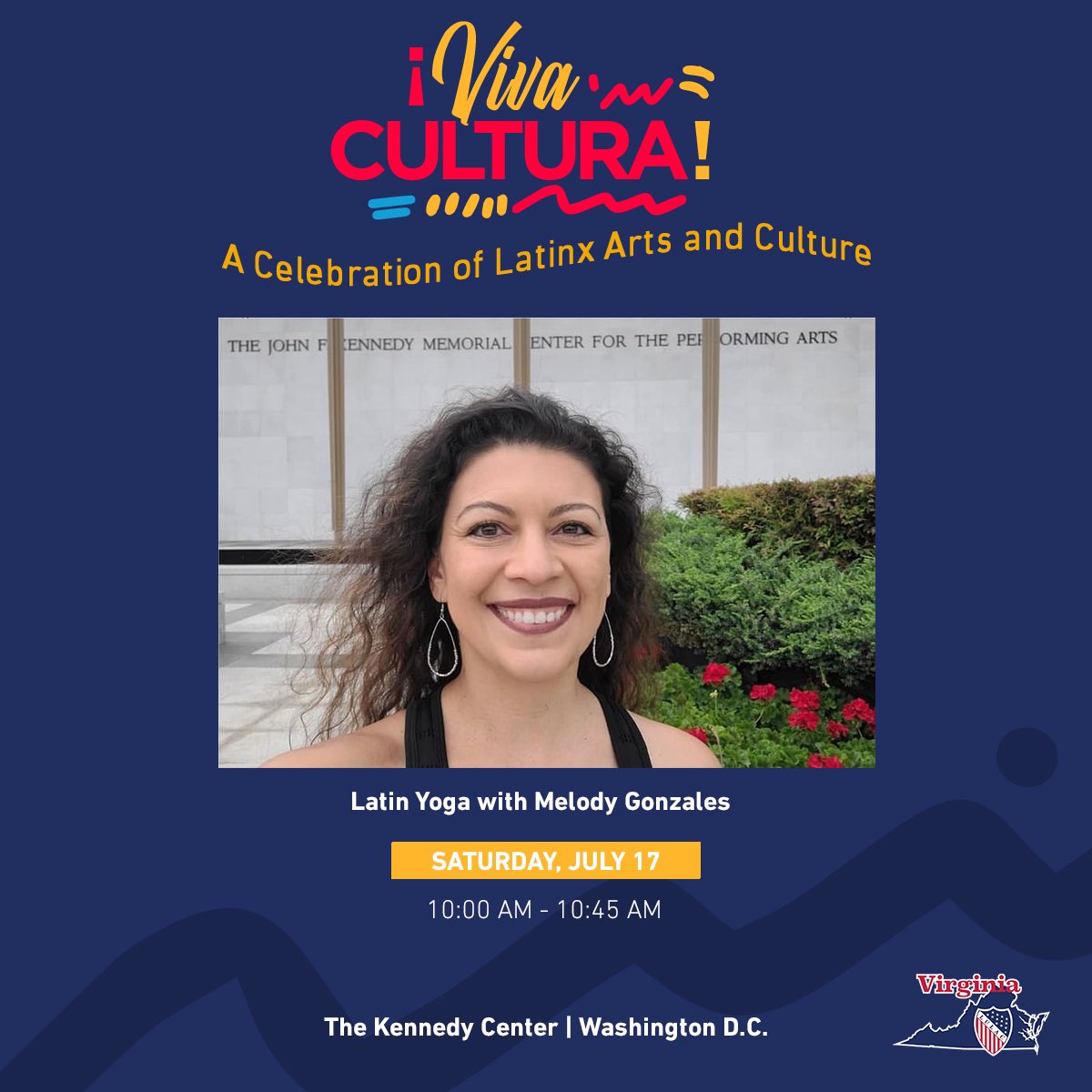 virginialulac's tweet photo. Join us for a FREE latin yoga session Saturday, July 17, at 10am at the REACH at the @kencen!
Register in advance here: https://t.co/bG4lSNaxhh
#lulac4613 #valulac #lulac https://t.co/46GRRdd4S2