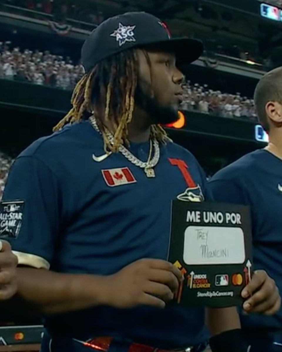 Bigger than the game 💙 🧡 

Vladdy Jr. 🤝 <a href="/TreyMancini/">Trey Mancini</a>