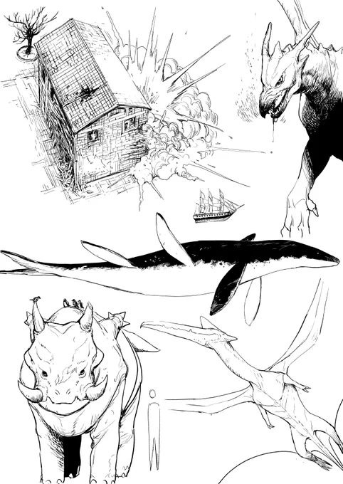 thinking about a fantasy setting where there were once a species of six-limbed vertebrate that somehow developed the ability to regulate gravity's effect on their own bodies, and then evolution took it from there and that's the basis for all dragons 