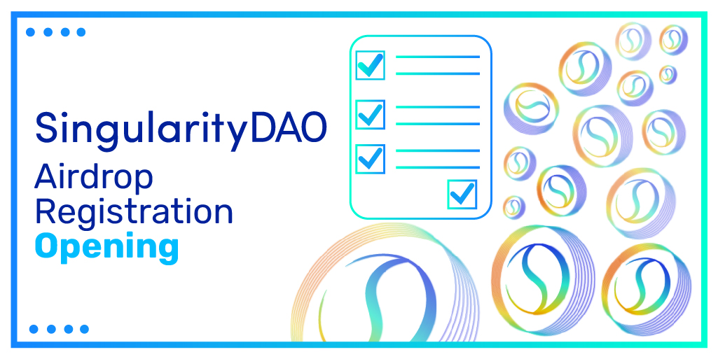 SingularityNET's tweet photo. Don't forget to register on the @SingularityDao #Airdrop Portal by July 16th 23:59 UTC so you can claim the third installment of the 1,375,000 $SDAO tokens being distributed in this window! Complete your registration NOW with the link below!
https://t.co/Cf1oWSNaHU https://t.co/sHQvNISJ2T