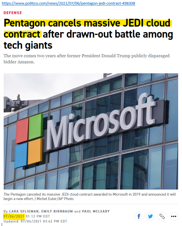 unusual_whales's tweet photo. 🚨BREAKING NEWS🚨

Rep. Pat Fallon, who sits on subcommittee responsible for DoD software contracts + cybersecurity, sells up to $250,000 in $MSFT right before JEDI contract cancellation in June. 

Absolutely incredible. He sits on the direct committee knowledgeable of this deal https://t.co/eTuIZhVOPA