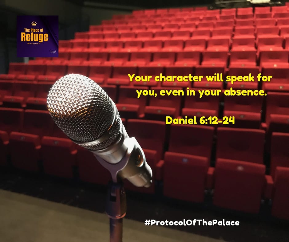 pdevchurch's tweet photo. Your character will speak for you, even in your absence.

Daniel 6:12-24

#protocolofthepalace https://t.co/FVbCsHVNNb