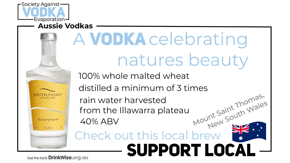 Named to honour Illawarra Escarpment this VODKA was awarded Silver -2020 Tasting Australia Spirit Awards. According to the makers this fine brew is described as “bottled poetry”. The rest of us will find it ultra-smooth and definitely worth a try.
#vodka #supportlocalbusiness
