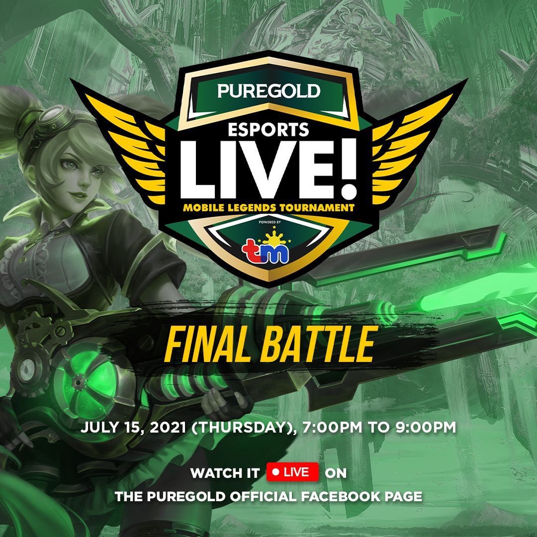 Puregold_PH's tweet photo. Get your load and data ready for the PUREGOLD ESPORTS LIVE - MOBILE LEGENDS TOURNAMENT FINALS!!!
Catch the action LIVE on July 15, 2021, from 7:00pm to 9:00pm with MANJEAN and BUTTERS as your official shout casters and hosted by PHAISTER and L3BRON!
#ThePuregoldChannel https://t.co/JiSSg5yqXa