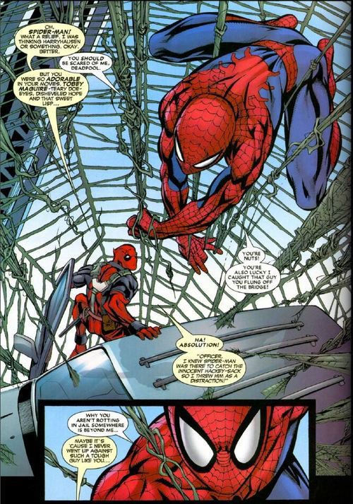 This sounds terrible lol 

Also why do people forget Spider-Man doesn’t really like Deadpool and their “chemistry” in the comics is just forced and an obvious corporate mandate 

But Spider-Man being extended out of character it’s basically this versions entire brand so whatever https://t.co/6xJi3YyFUn https://t.co/Fm4vBpbHYo
