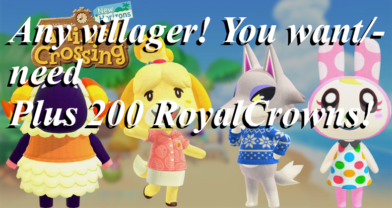 Any #villager you want or need on #animalcrossing and #40RoyalCrowns for a low price of just  1.99! DM me for more infomation!

I accept #Paypal! :)

#animalcrossingnewhorizons #animalcrossing #judyinboxes #raymondinboxes #easy #simple #fast