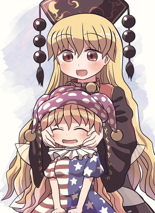 純狐さんとほっぺたもちもちピースちゃん🤤☺️ #おは東方 