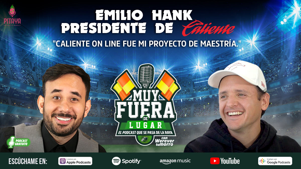 ¡Cachorros! No se pueden perder el nuevo capítulo de #MuyFueradeLugar con <a href="/werevertumorro/">GABO MONTIEL</a> y <a href="/emilio_hank/">Emilio Hank Talancon</a> 👉🏽CEO de <a href="/calientesports/">Caliente Sports</a>.

TIPS para apostar, equipos que patrocinan, los primeros casinos, por qué se anuncian en las páginas porno. 

Escúchalo aquí bit.ly/3h13kJX