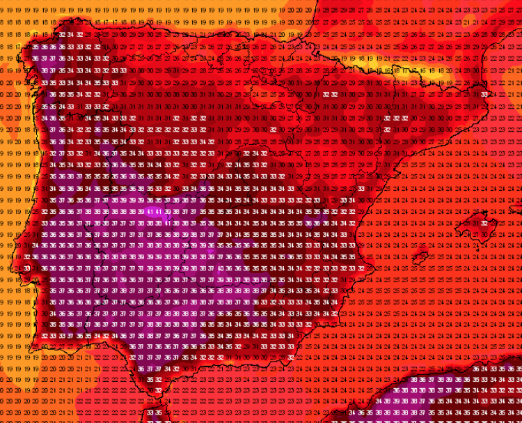 Previsión térmico para el fin de semana.