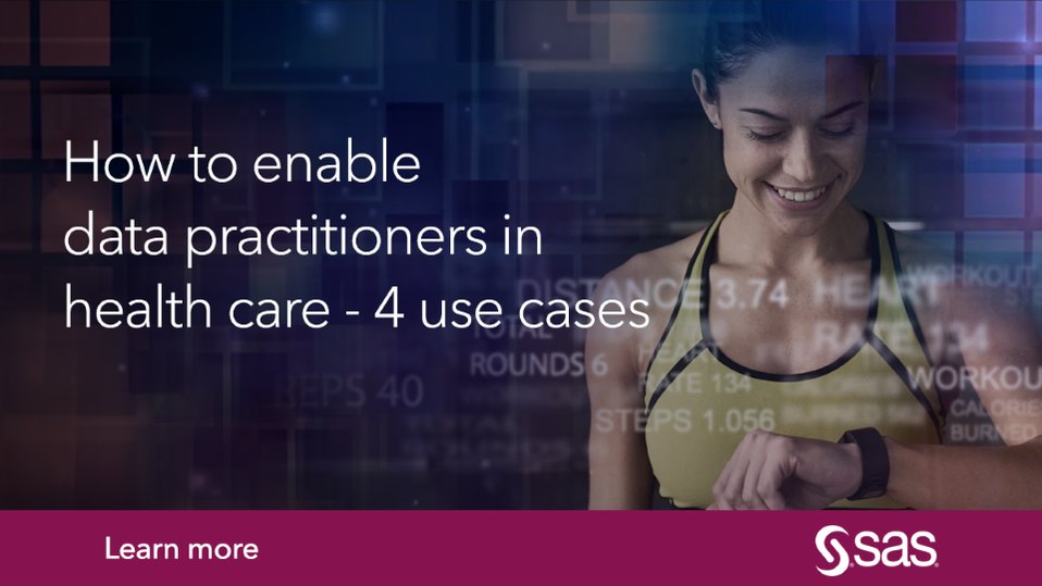 SASsoftwareUKI's tweet photo. How does SAS Viya enable data practitioners to solve the most pressing challenges in healthcare? Immerse yourself in the #DataScienceExperience & explore use cases on how 4 data scientists are using their freedom to innovate to transform healthcare. https://t.co/5kedyh4zxa #AI https://t.co/nwOKAO2zna