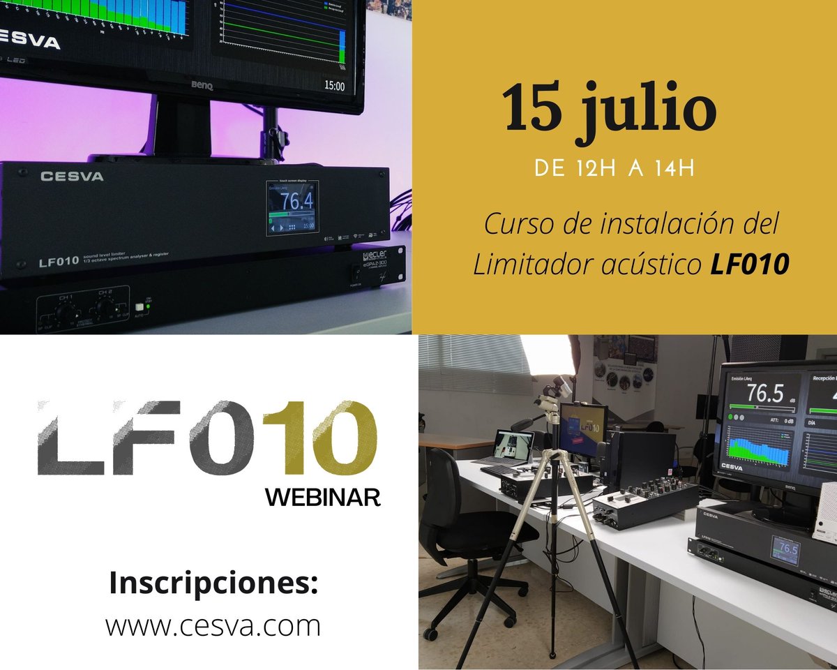 cesva's tweet photo. 📢¿ Sabías que puedes programar el #LimitadorLF010 desde tu Smartphone?📲

👆Mañana te explicamos cómo...

💻¡Únete a nuestro #webinar!

https://t.co/Rppg3jjHHO https://t.co/tOGsXpWRuz