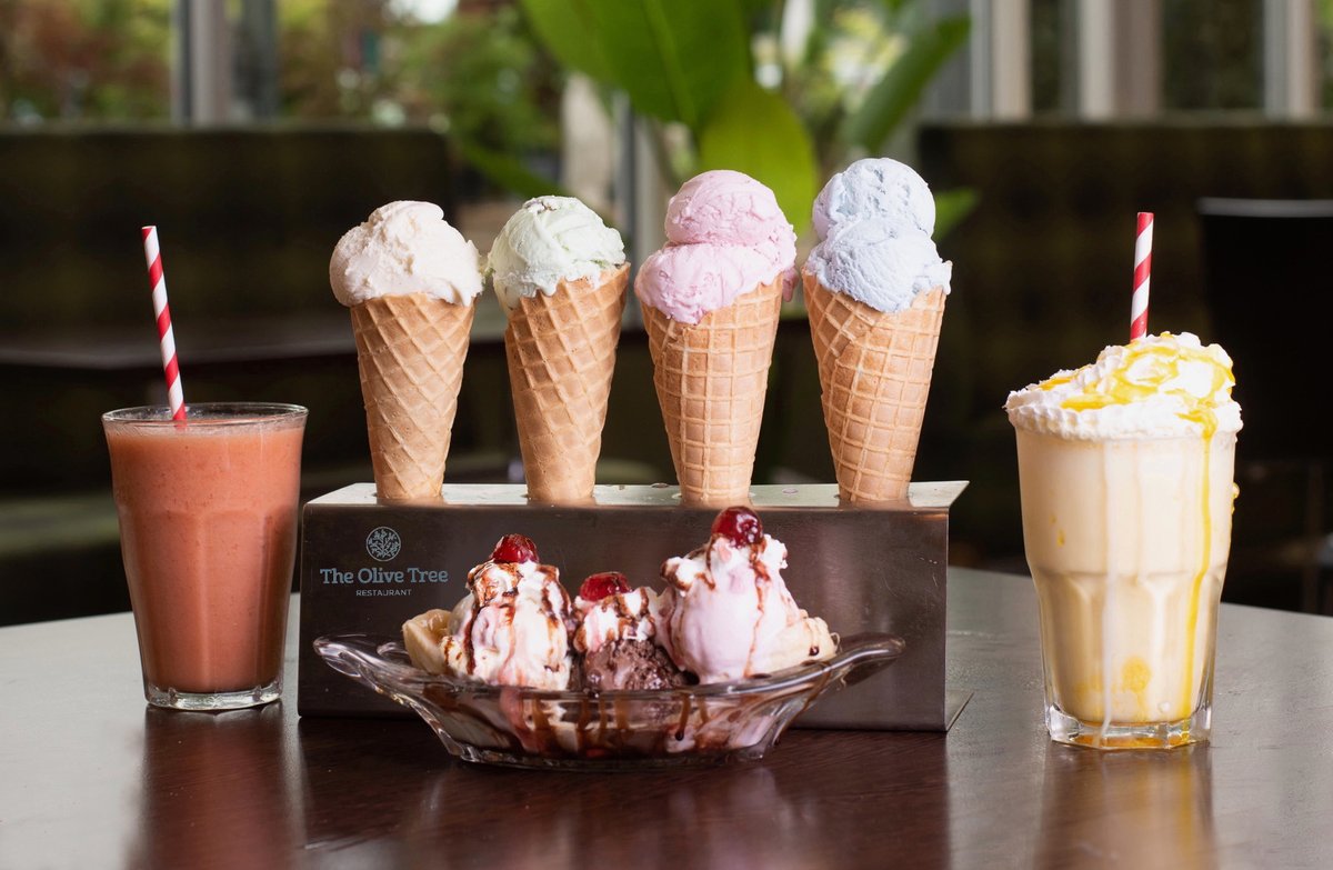 Great news!! We are going to have a #heatwave Anyone want to visit us at The Olive Tree in #Ashtead to cool down? Ice creams, Milkshakes &amp; smoothies available.