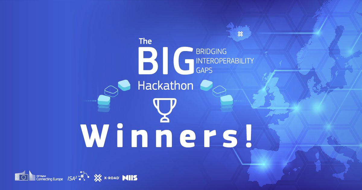 InteroperableEU's tweet photo. ๐Congratulations to all winners of the BIG Hackathon, Bridging #Interoperability Gaps together with @NordicInstitute
๐ฅCH Chan with Adapter Service
๐ฅJacko Zuidema and Rob Stortelder with HUB
Thank you to all participants that joined us during this event.
#OpenSource https://t.co/Yg9O5w1npL