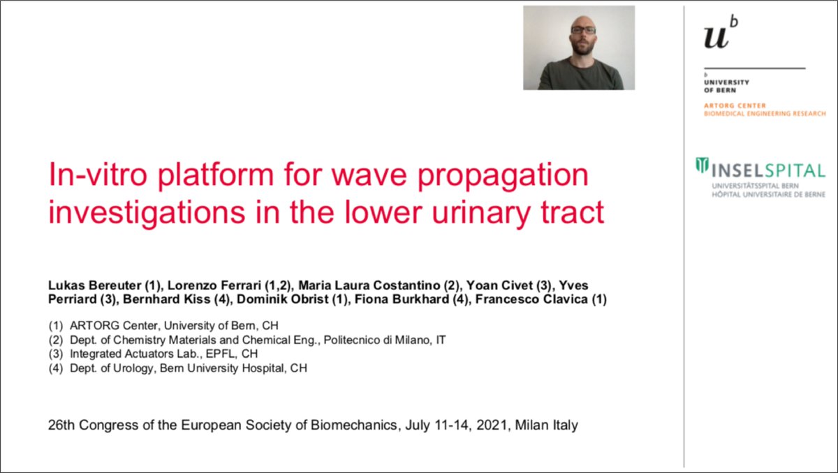 URODEA (@urodea1) on Twitter photo We are presenting our latest insights about the impedance pumping mechanisms in the lower urinary tract. Lukas Bereuter will give a podium presentation at the <a href="/ESBiomech_2021/">ESBiomech_2021</a> . Join us in the "Biof&Resp.2" session today from 16:00-17:00! We are presenting our latest insights about the impedance pumping mechanisms in the lower urinary tract. Lukas Bereuter will give a podium presentation at the <a href="/ESBiomech_2021/">ESBiomech_2021</a> . Join us in the "Biof&Resp.2" session today from 16:00-17:00!