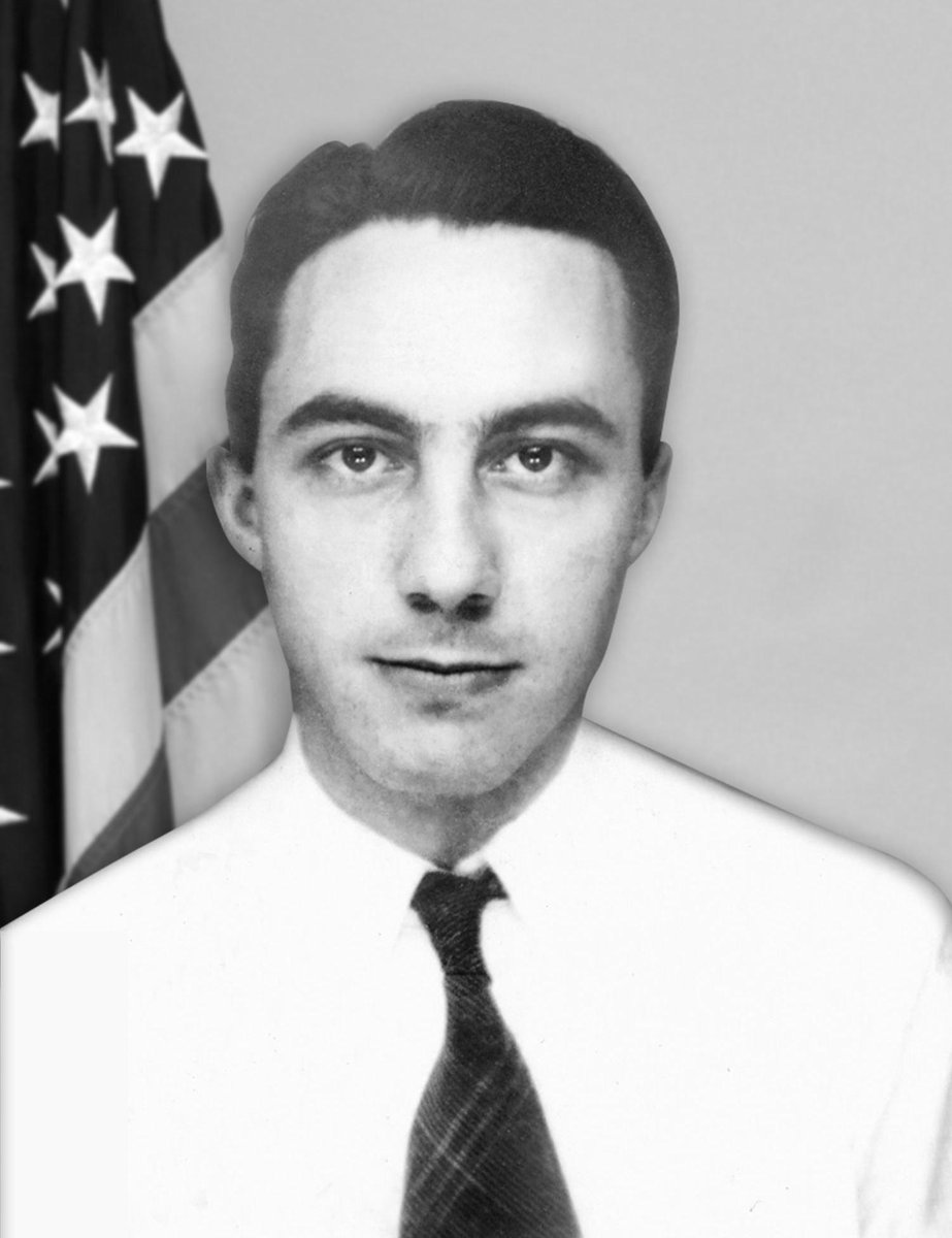 FBI's tweet image. The #FBI honors Special Agent Richard Blackstone Brown, who died in a car accident #OTD in 1943. Brown was searching for a fugitive couple in Dallas at the time of his death. #WallofHonor go.usa.gov/x6U3m