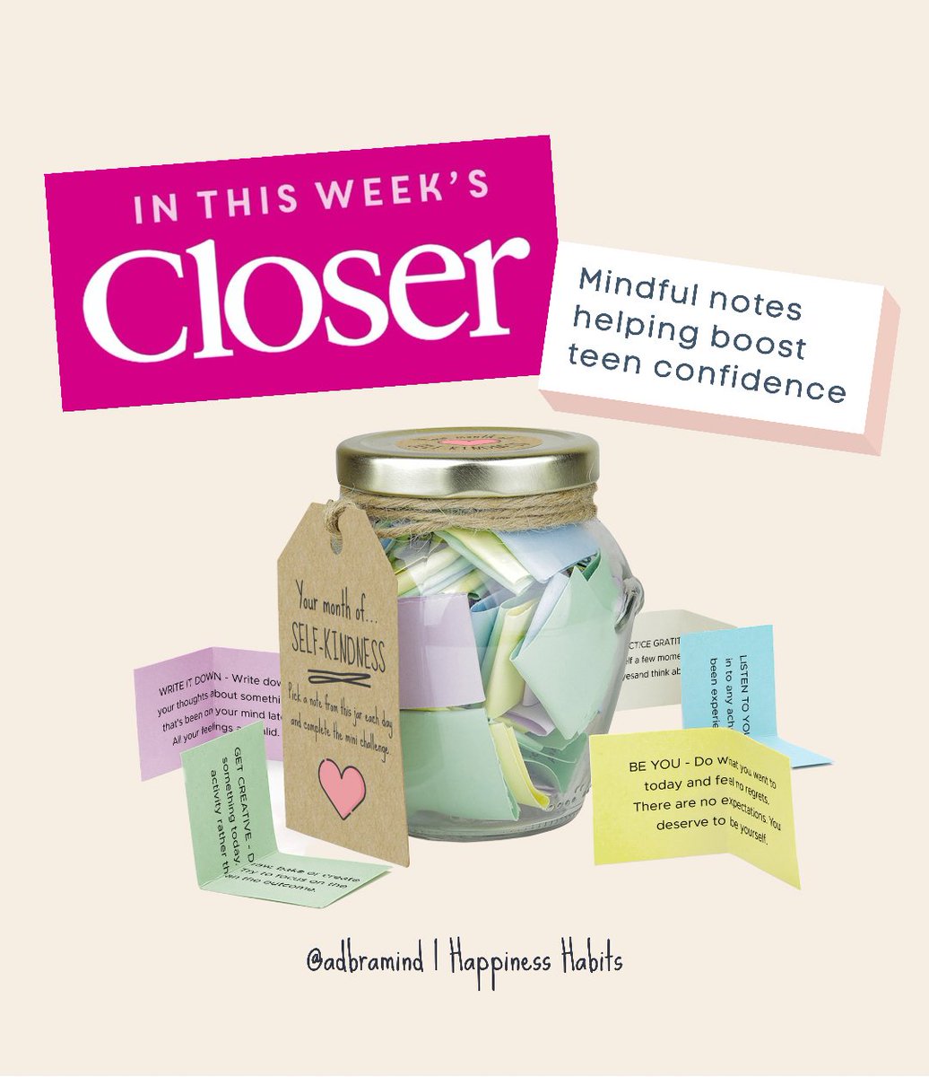 adbra® (@adbramind) on Twitter photo So this happened this week! <a href="/CloserOnline/">Closer Magazine UK</a> featured our self-kindness jars in their Health section alongside tips for managing stress and fear of socialising. So glad these topics are being covered - definitely one to read 🧠 Big thanks to the team! 🥰 So this happened this week! <a href="/CloserOnline/">Closer Magazine UK</a> featured our self-kindness jars in their Health section alongside tips for managing stress and fear of socialising. So glad these topics are being covered - definitely one to read 🧠 Big thanks to the team! 🥰
