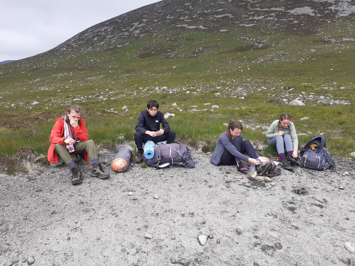 WyedeanD's tweet photo. Gold expedition day 2.  Some spectacular valley walking!  All teams dug deep today and were rewarded with some outstanding scenery and sun set at camp.  Spirits are rising (but so are the midges)! https://t.co/jYUNWSwjoF